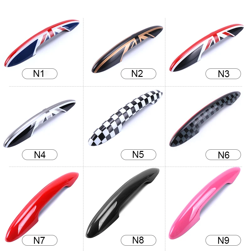 2 шт. декоративные наклейки на дверную ручку автомобиля для BMW Mini Cooper JCW R55 R56 R60 |