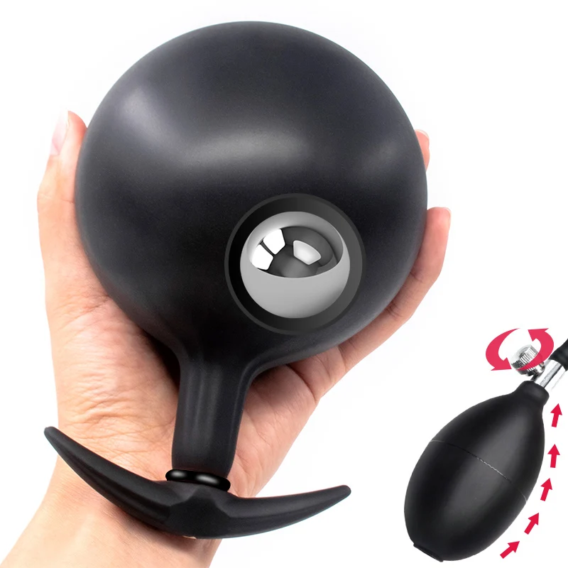Metal Anal Balls Inflatable Butt Plug Large Tube Pussy Vaginal Decoration Adult Sex Toys For Men Women Buttplug | Красота и здоровье