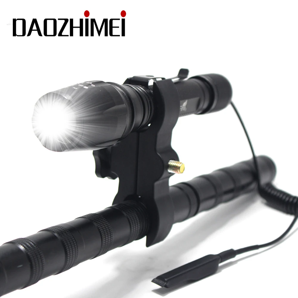 

Led Flashlight 5000 lumens XML-T6 waterproof Hunting Outdoor Rifle lighting Torch Focusing zoom flashlight 18650 Flash Light