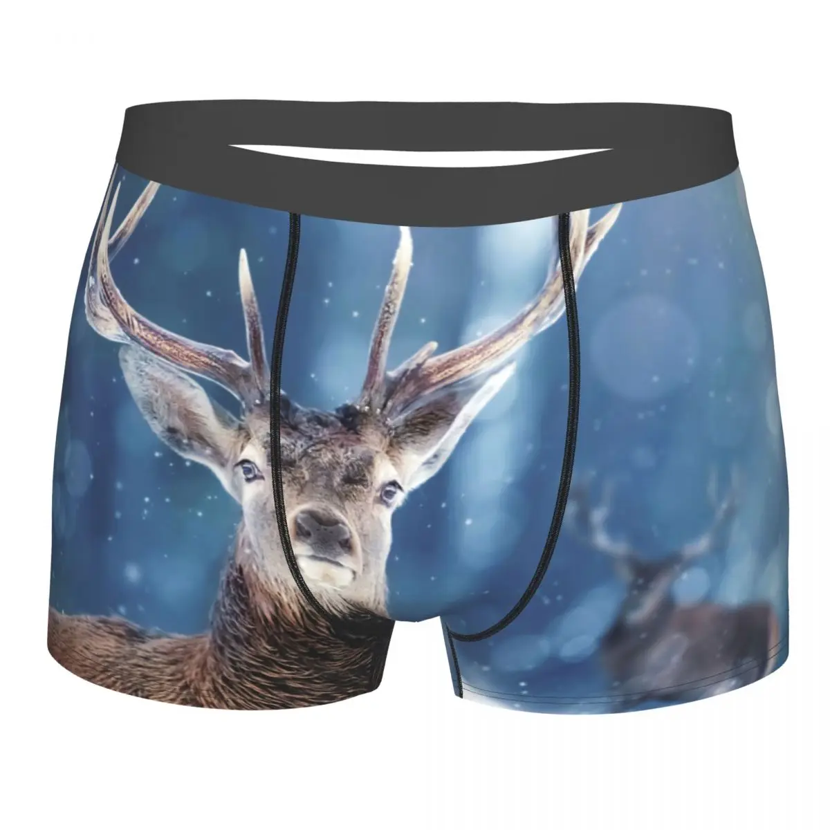 

Boxer Men Shorts Underwear Male Proud Noble Deer Male In Winter Snow Forest Boxershorts Panties Underpants Man Sexy