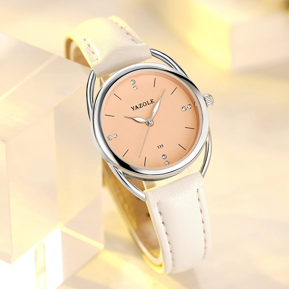 

2121 Korean Version Women's Watches Simple Small Dial Quartz Wristwatch Fashion Temperament Multi-color Choice Leather Strap