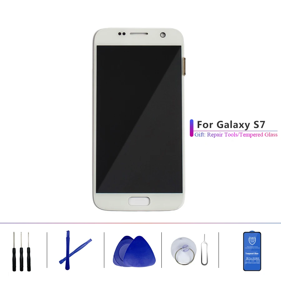 ЖК-дисплей SUPER AMOLED для SAMSUNG Galaxy S7 сенсорный экран с дигитайзером в сборе G930 G930F