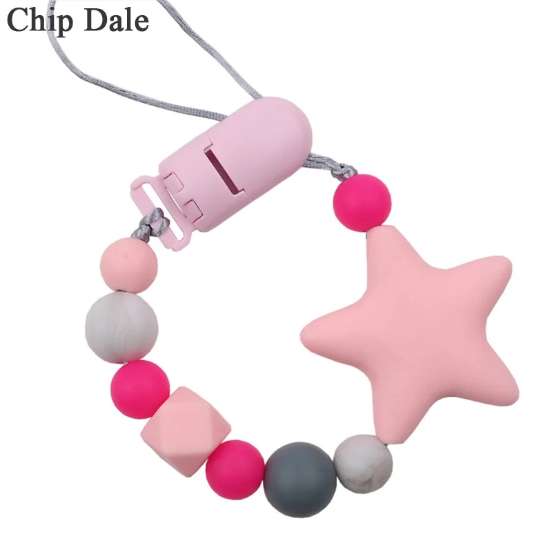 Чип и Дейл звездочки зажимы для соски цепочка новорожденного ребенка