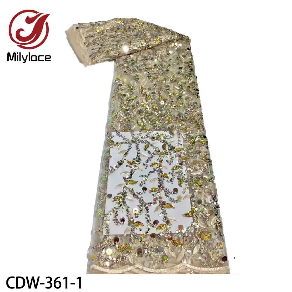 

Высококачественная африканская кружевная ткань 2021 Красивая французская сетчатая кружевная ткань с блестками 5 ярдов для свадебного платья