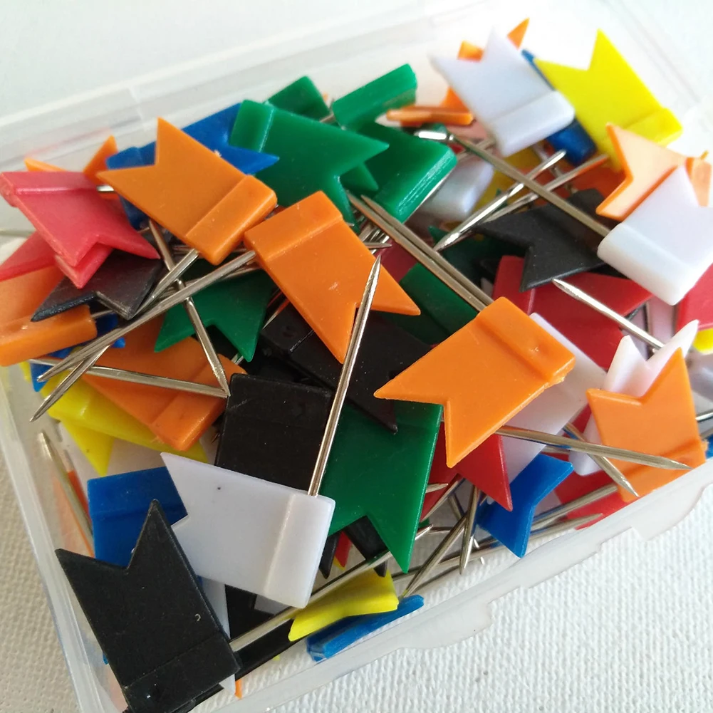 100 шт. флаги нажимные булавки маркер метка для меток пробковая доска карта