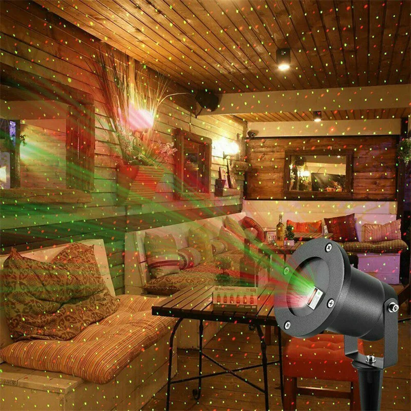 Скидка Лазерный прожектор, уличный Водонепроницаемый светодиодный сценисветильник светильник для сада, дерева, движущийся лазерный проектор для ...