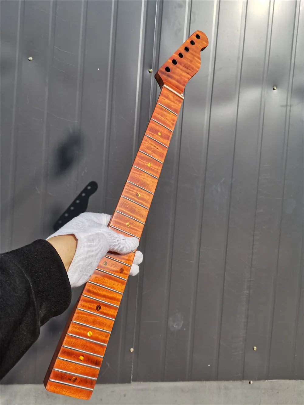 Гриф для электрогитары #27 Tiger Flam Maple 21 лад 25 5 дюйма Незаконченный гриф Mapel # S4 | Спорт