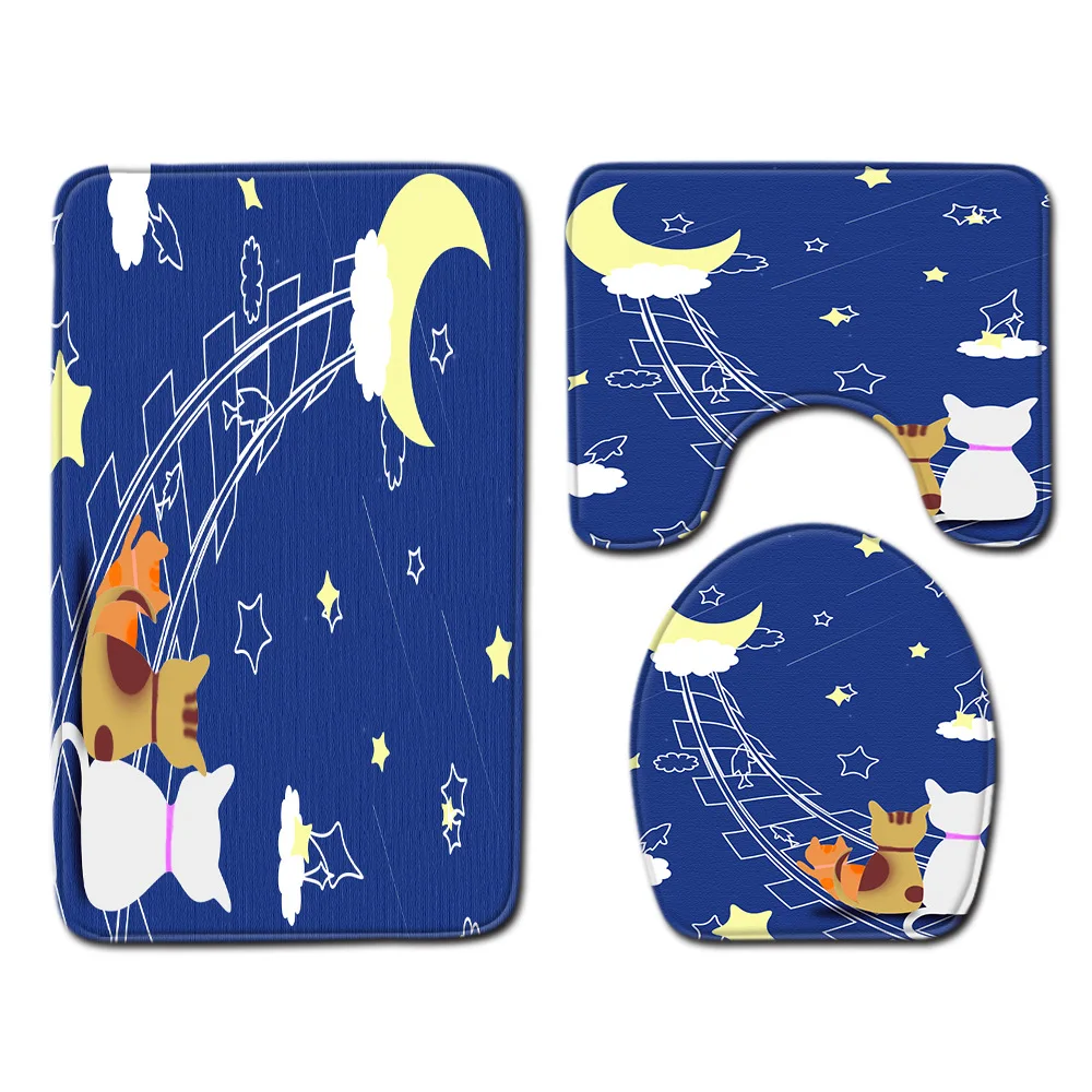 Zeegle 3 шт. коврик для ванной комнаты Набор фланель мягкая нежная Туалетная