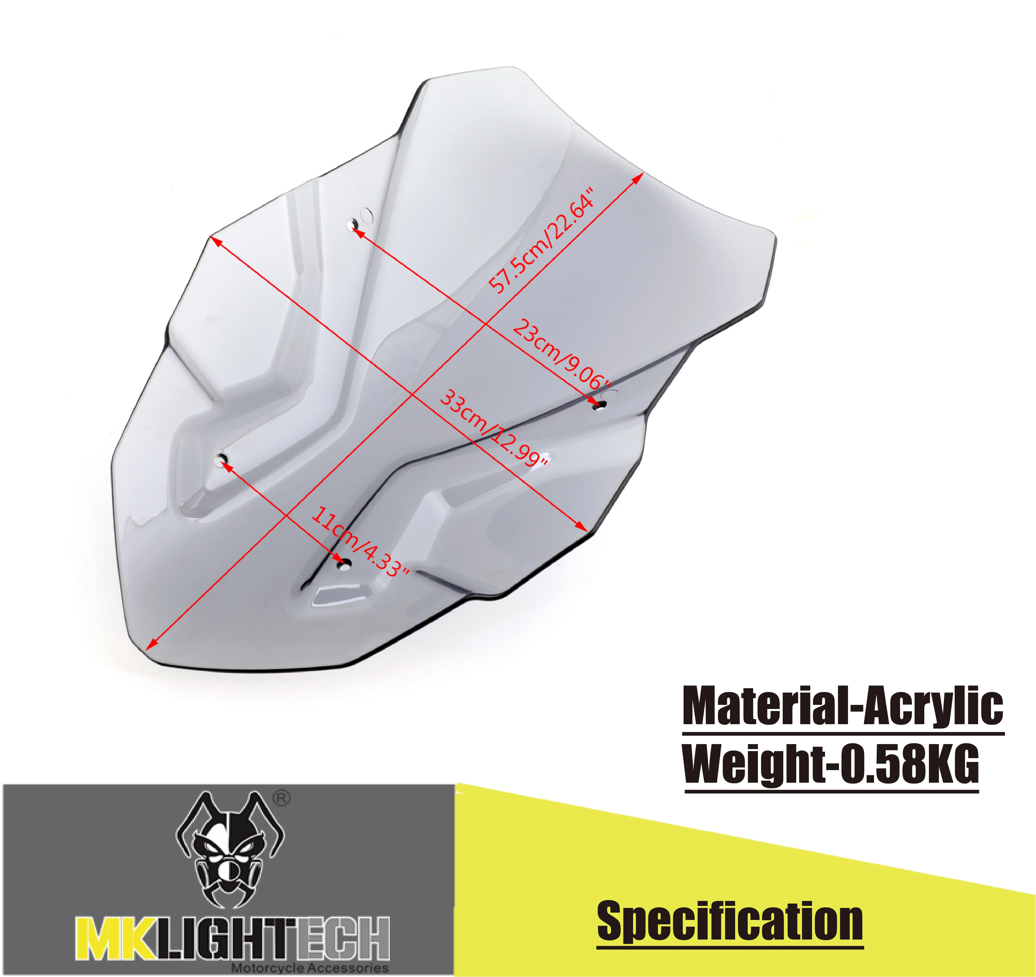 

MKLIGHTECH Motorcycle Wind Deflector Windscreen Windshield Fairing For Honda CRF1000L crf 1000l crf 1000 l Africa Twin 2016-2019