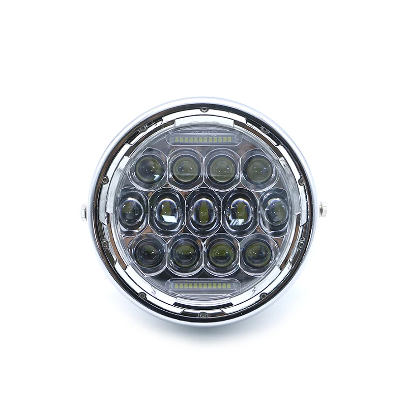 Фара светодиодная круглая для мотоцикла 7 дюймов 75 Вт ДХО Harley Honda Yamaha Suzuki Cruiser Chopper