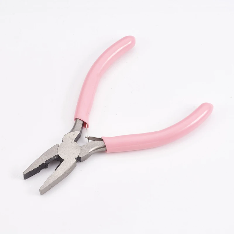 Flat Nose Pliers Мини ювелирный набор Клещи DIY ювелирные инструменты и оборудование для изготовления ювелирных изделий из углеродистой стали DeepPink, 70~ 80x40~ 52x6~ 9mm - Цвет: Flat Nose Pliers