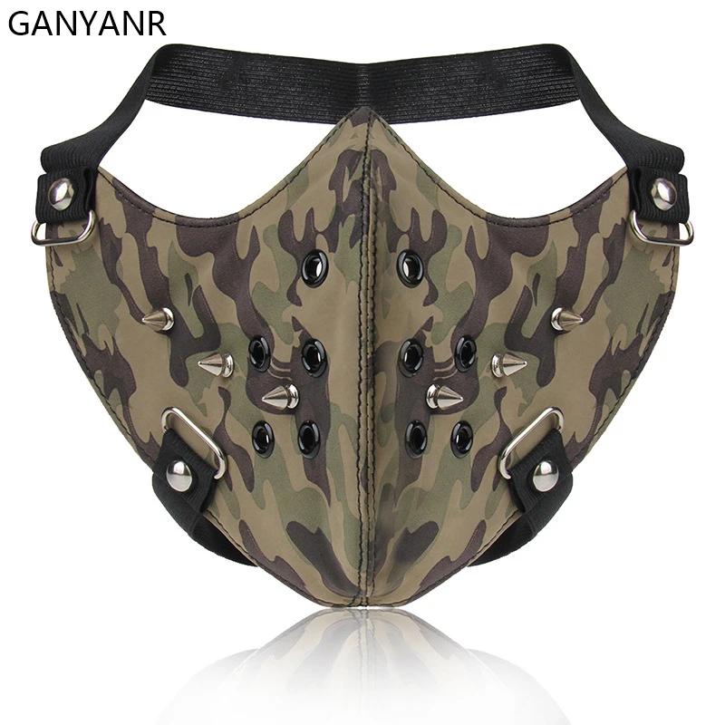 

GANYANR Tactical Mask Masque Anti Pollution Air Face Winter Smog Sport Bycycle Half Training Cycling Snowboard Cover Dustprof