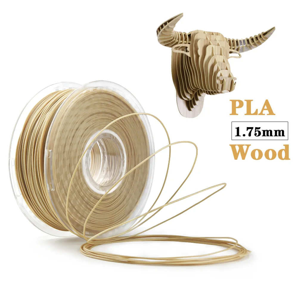 

Wood fiber 3d printer filament PLA&wood green materials 3d filament 1.75mm 1kg wood fialment no bubble for 3D Printer