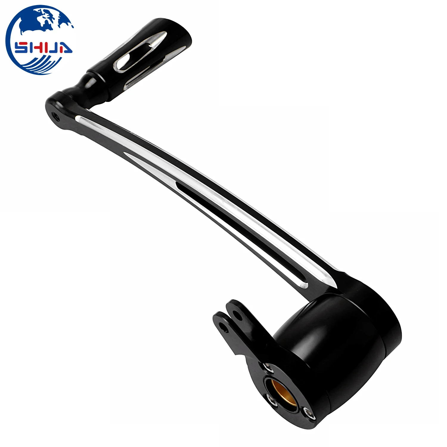 Черный режущий рычаг тормоза CNC с педалью W/ Peg Для Harley FLT FLHX FLHT FLHR FLTR FLHTCUTG 2014 - 2017 |