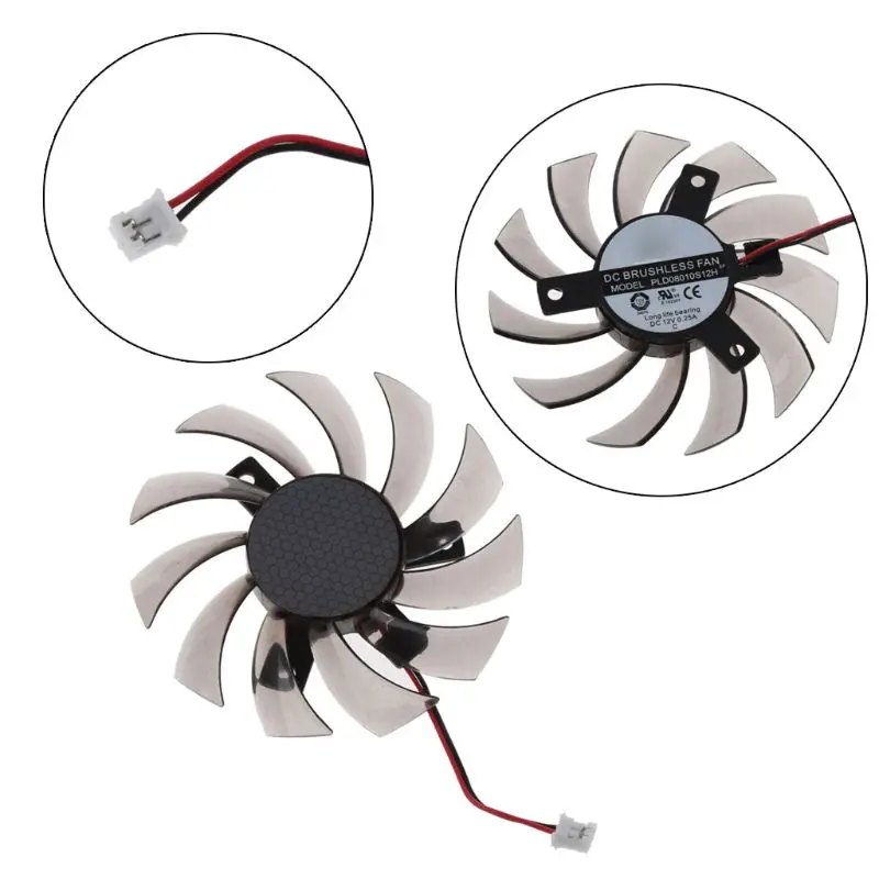 

75MM PLD08010S12H 2Pin Cooler Fan Graphics Card Cooling Fan for GTX 460 GTX560Ti L4MD