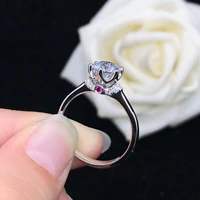 Elegant 0.5Ct Round Cut Diamond Ring Engagement Women Jewelry Solid Platinum 950 Ring R090