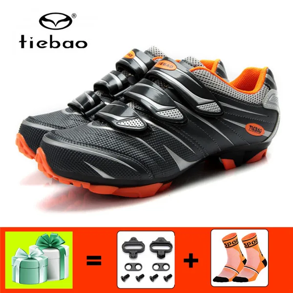 TIEBAO, обувь для велоспорта, мужские кроссовки, женские, sapatilha ciclismo, mtb, горный велосипед, для верховой езды, самоблокирующиеся, Superstar original, обувь - Цвет: 816A O with gift