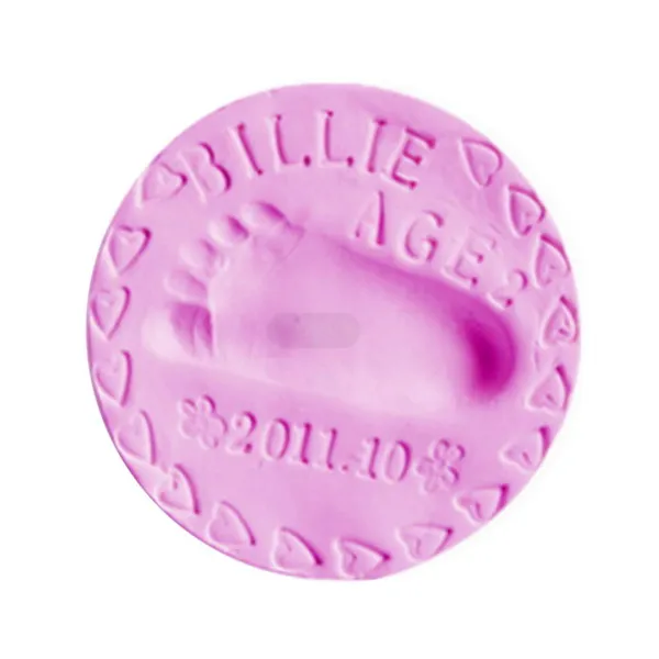 pink Air Hand Foot Inkpad сушка мягкая глина ребенок Handprint отпечаток ноги литье родитель-ребенок рука подушечка с чернилами для отпечатков уход за ребенком - Цвет: pink