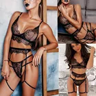 2021 женское сексуальное нижнее белье, комплект бюстгальтера, сексуальный кружевной бюстгальтер на косточках, бандаж для пижамы, черное нижнее белье, подвязки, нижнее белье, Бралетт KD