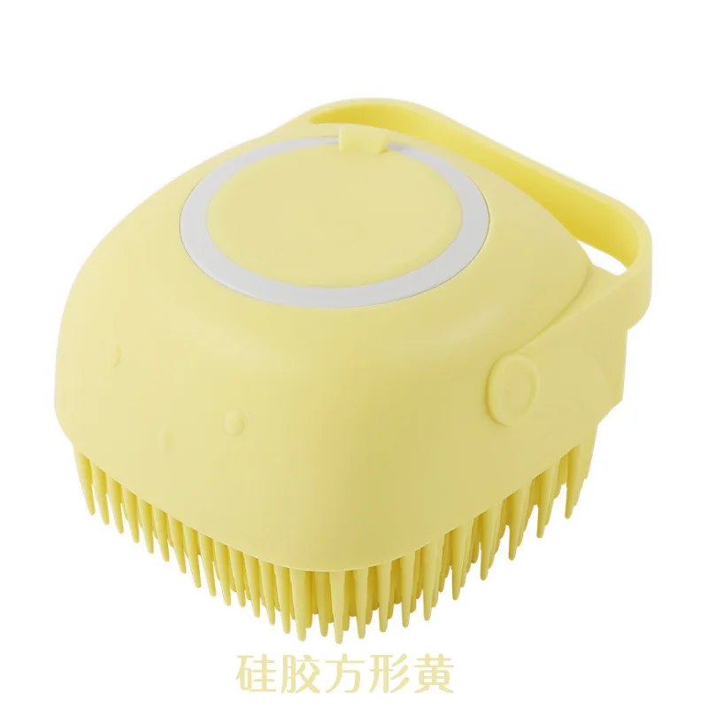 

Pet Dog Shampoo Brush 2.7oz/80ml Cat Massage Comb Grooming Scrubber Brush for Bathing Short Hair Soft Silicone Rubber Brushes
