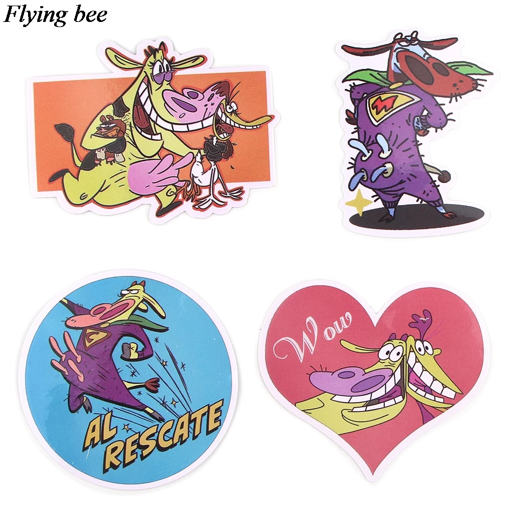 Flyingbee 20 шт. животные мультики наклейки детские игрушки для DIY багажа ноутбука