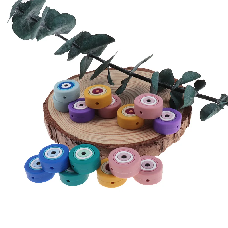 Cuentas de silicona de colores para dentici&oacute;n de beb&eacute;, cadena de chupete de lactancia de grado alimenticio, juguetes para beb&eacute;s, 50 Uds.-2