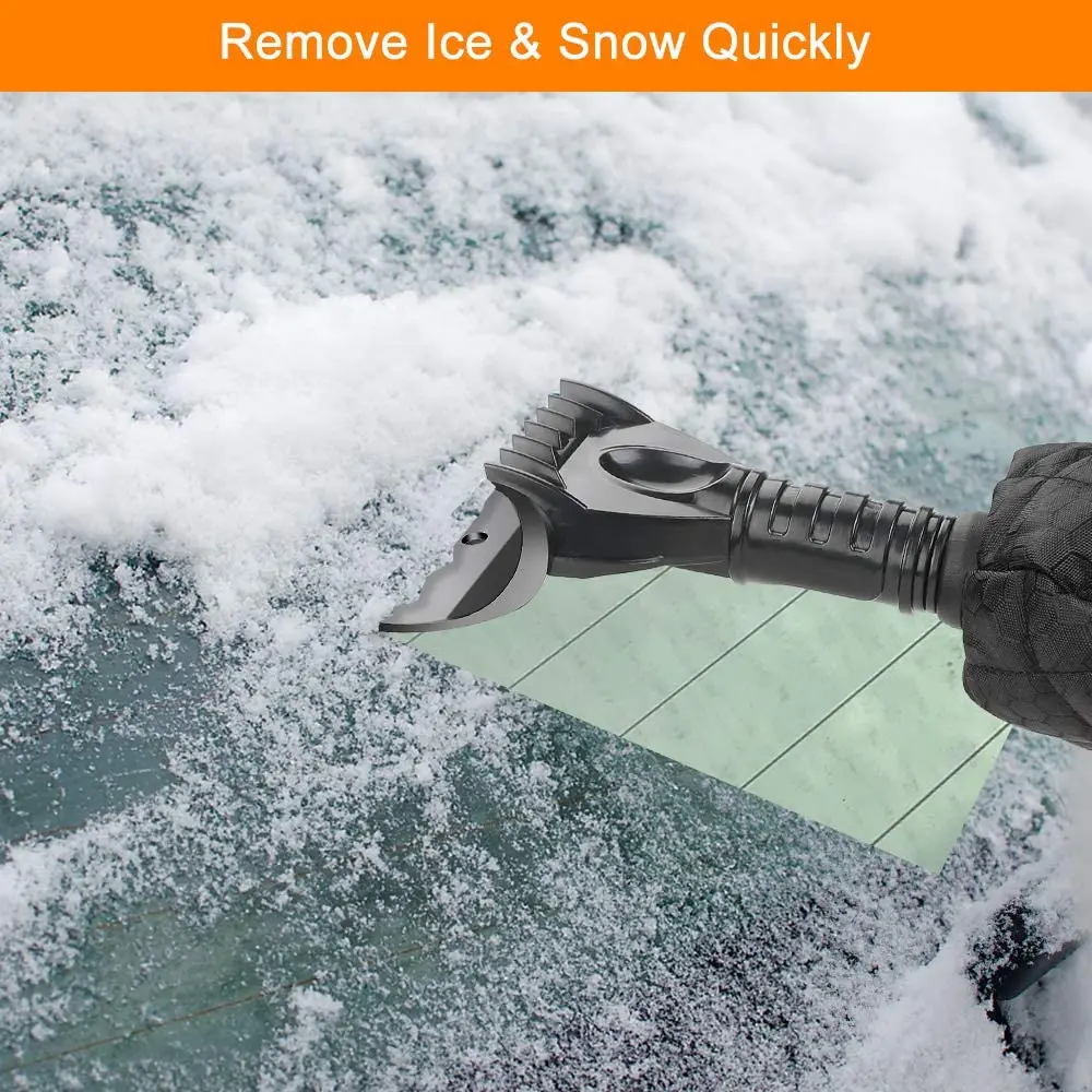Автомобильный скребок для льда с перчаткой удаления мороза и снега на лобовом