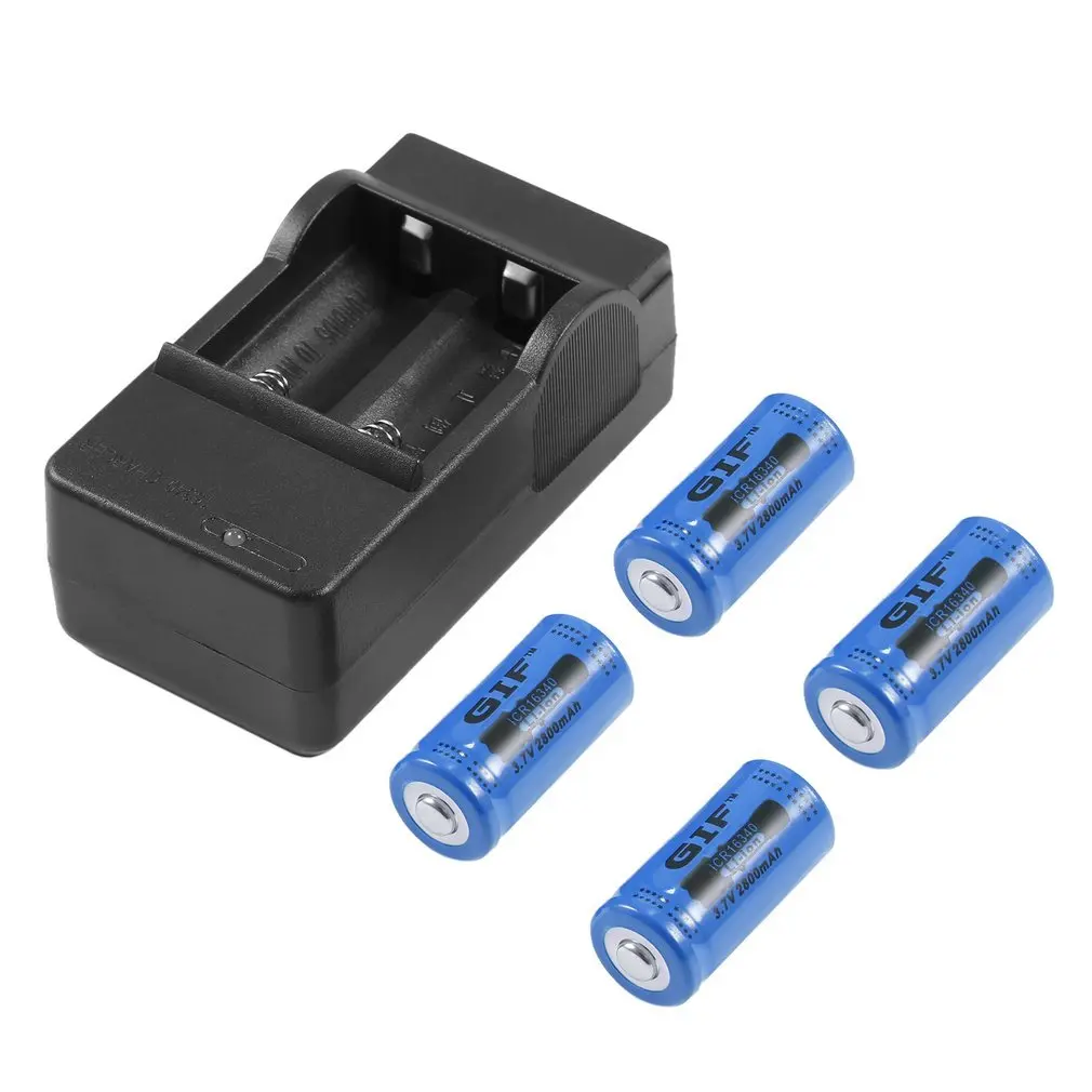 4 шт. 16340 в 3 7 мАч безопасная Экологически чистая перезаряжаемая литий ионная