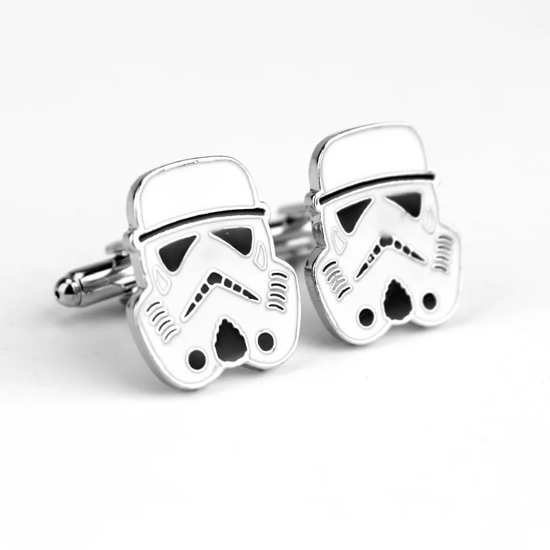 star wars movie figure cufflinks western animiation cosplay accessories cute alloy mental creative cufflinks surprising present free global shipping