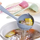 Новинка, ложка для супа с длинной ручкой, Кухонное ситечко, однотонный кухонный дуршлаг, кухонный ковш, пластиковая посуда, дуршлаг, Лидер продаж