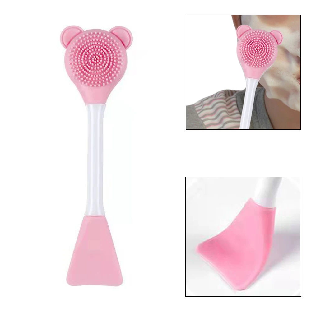 

Double-headed Face Wash Brush Face Care Silicone Skin Care Facial Cleansing Brushes Professional Skincare Mask Brush