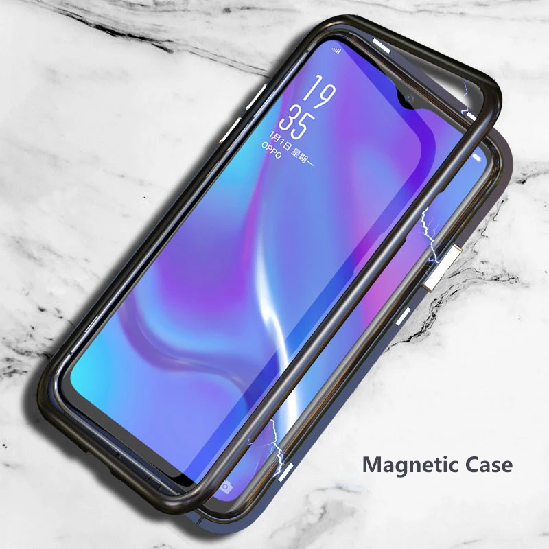 Магнитный чехол 360 Full Protect для Xiaomi Redmi Note 7 6 5 Pro 7A K20 с защитным стеклом.