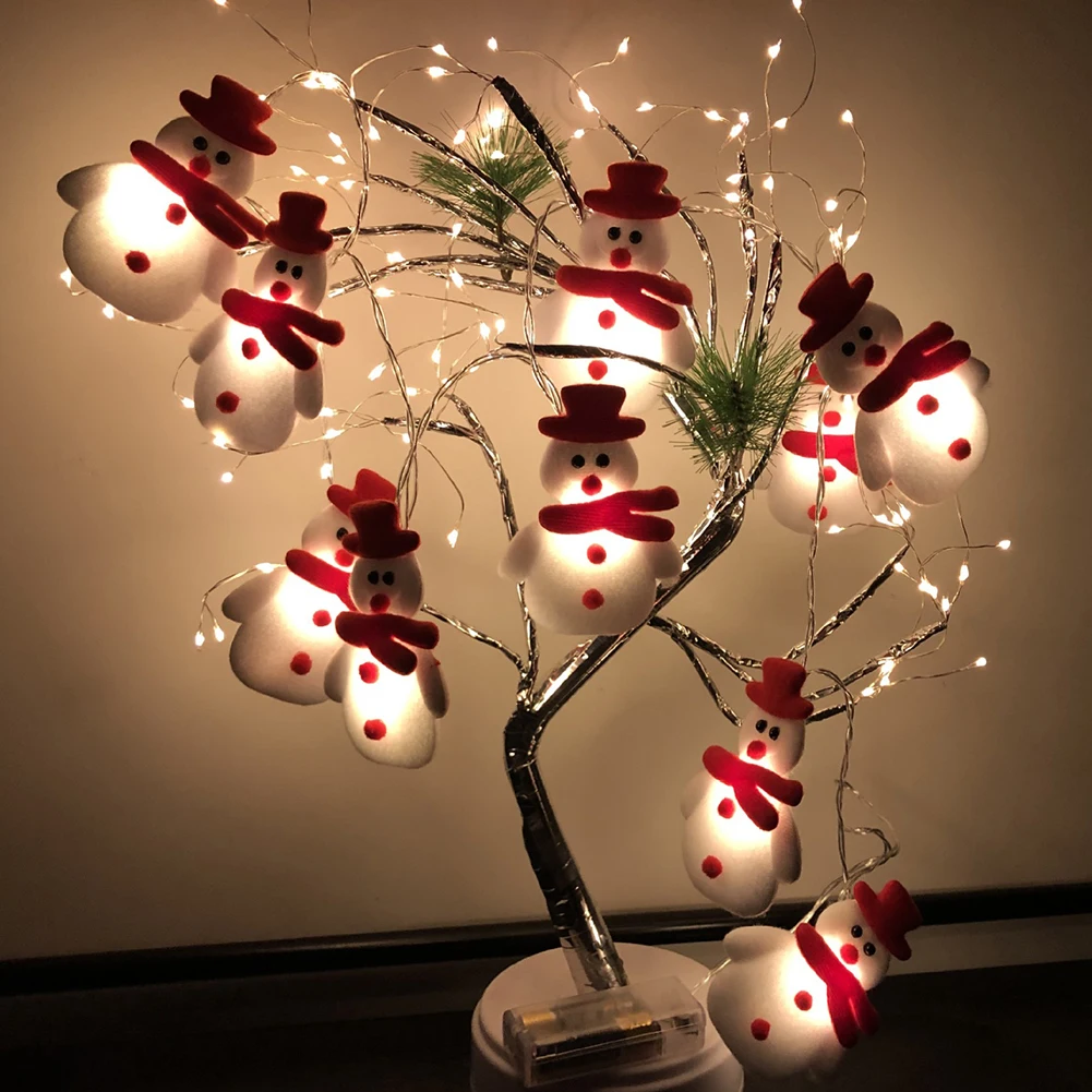 

Snowman Christmas Tree LED Garland String Light Merry Christmas Decorations For Home 2022 Cristmas Ornament Xmas Navidad Lamp