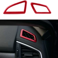 dashboard air vent wind outlet cover trim sticker for 10th gen honda civic 2016 2020 red
