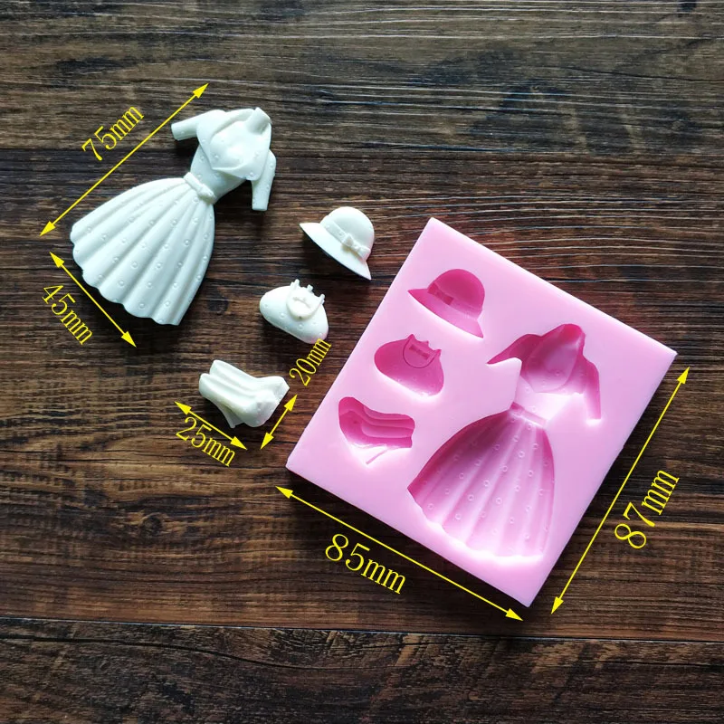 

1pc skirt cake mold fondant mould cake decorating tools silicone mold DIY Kitchen Baking Tools FTM1794