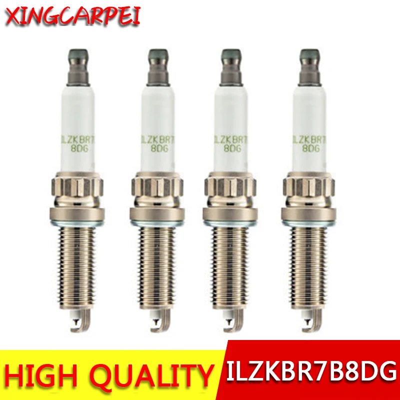 

4 шт. иридиевая Свеча зажигания ILZKBR7B8DG 95770 Подходит для BMW CLS63 AMG для Peugeot RCZ C3-XR C4 C5 Cooper, Mini Paceman, ILZKBR7B8DG-95770
