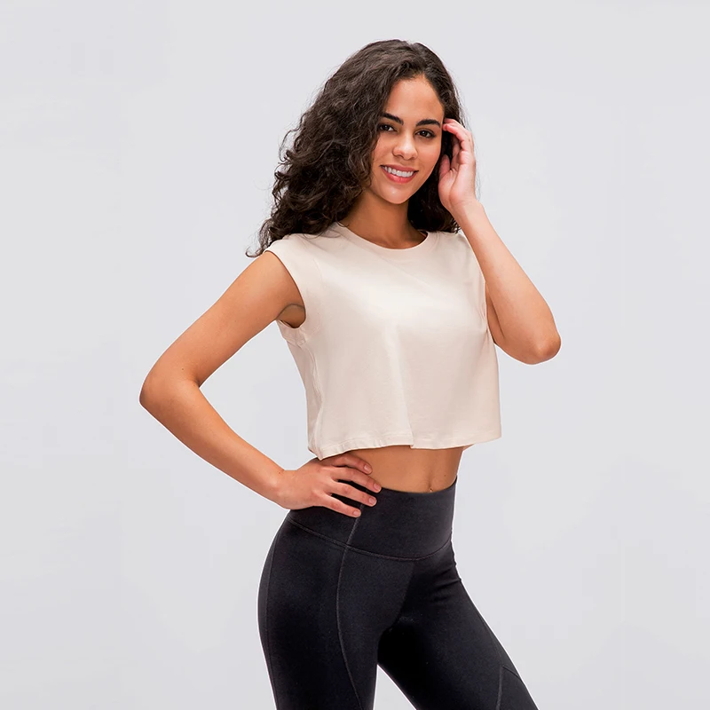 Кроп-Топ женский для бега и занятий йогой однотонный | Спорт развлечения