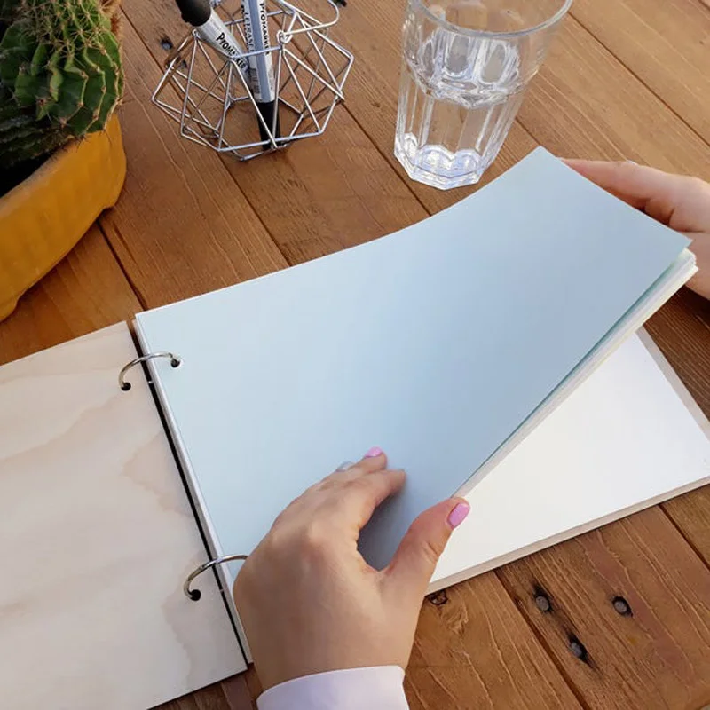 Свадебная Гостевая книга деревянная деревенская печать фотоальбом с