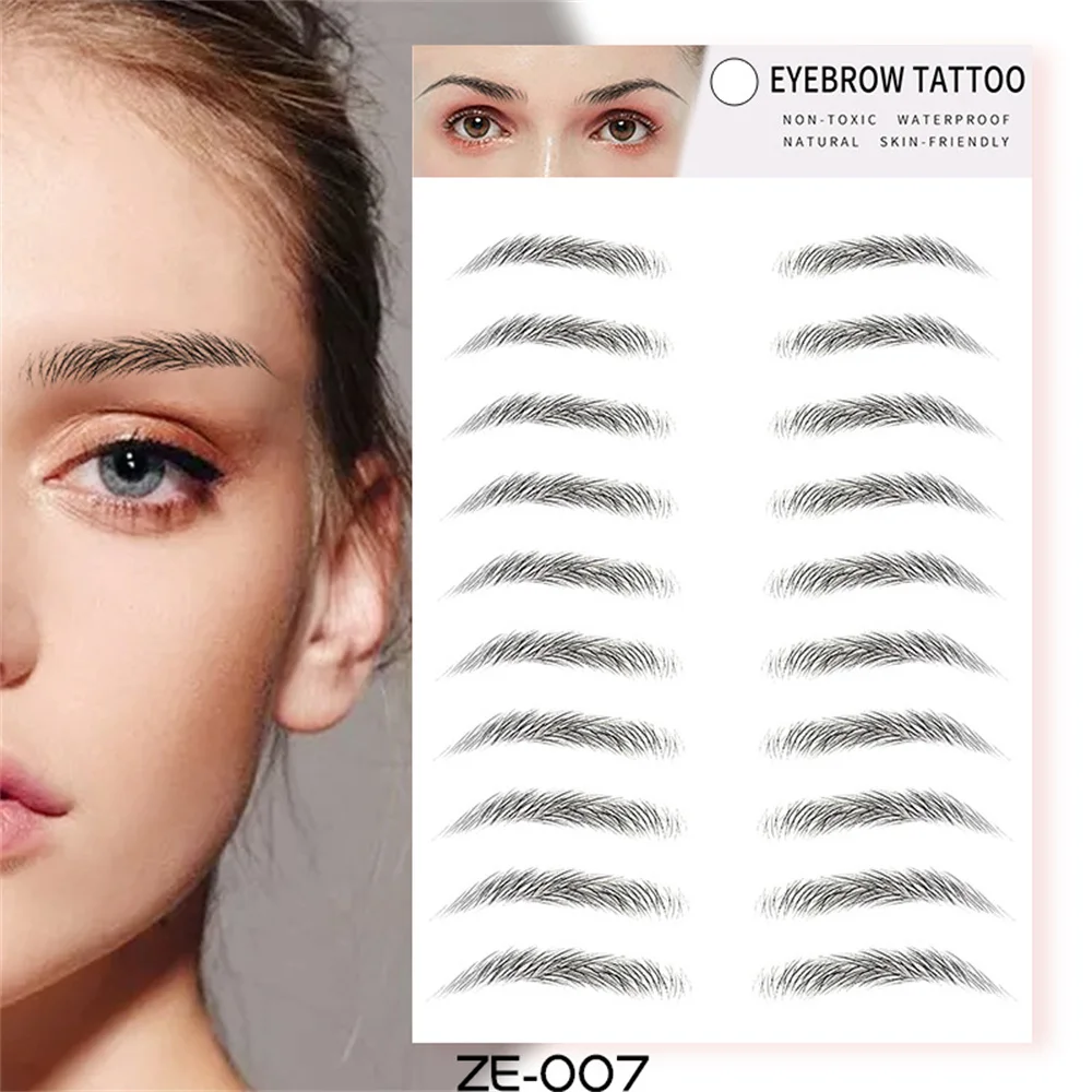 

Eyebrow Patch Tattoo Eyebrow Sticker Waterproof Hair-like Eyebrow Patch Semi-permanent False Eyebrow Long Lasting Makeup Tools