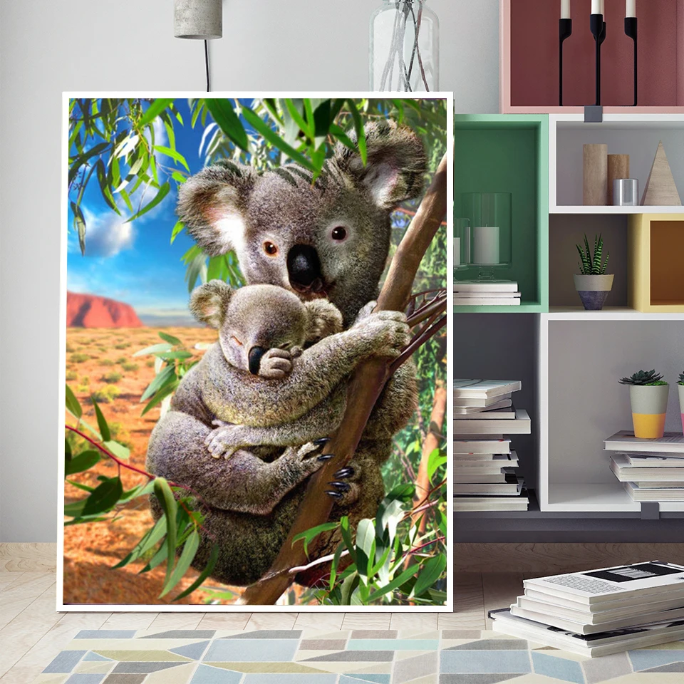 Алмазная 5d-картина коала круглые стразы 3D вышивка украшение с животными 100% | Дом и