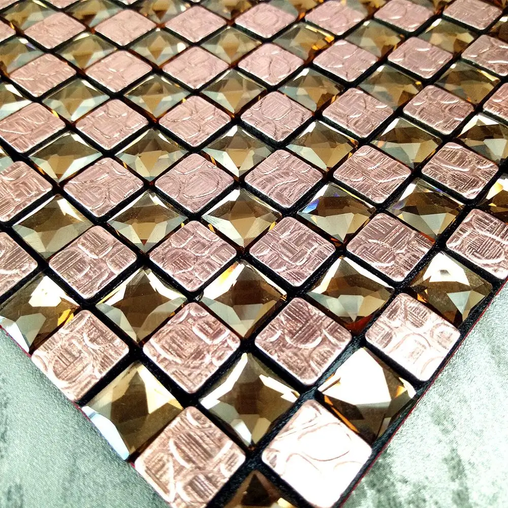 Самоклеящаяся блестящая Алмазная зеркальная стеклянная Смешанная алюминиевая