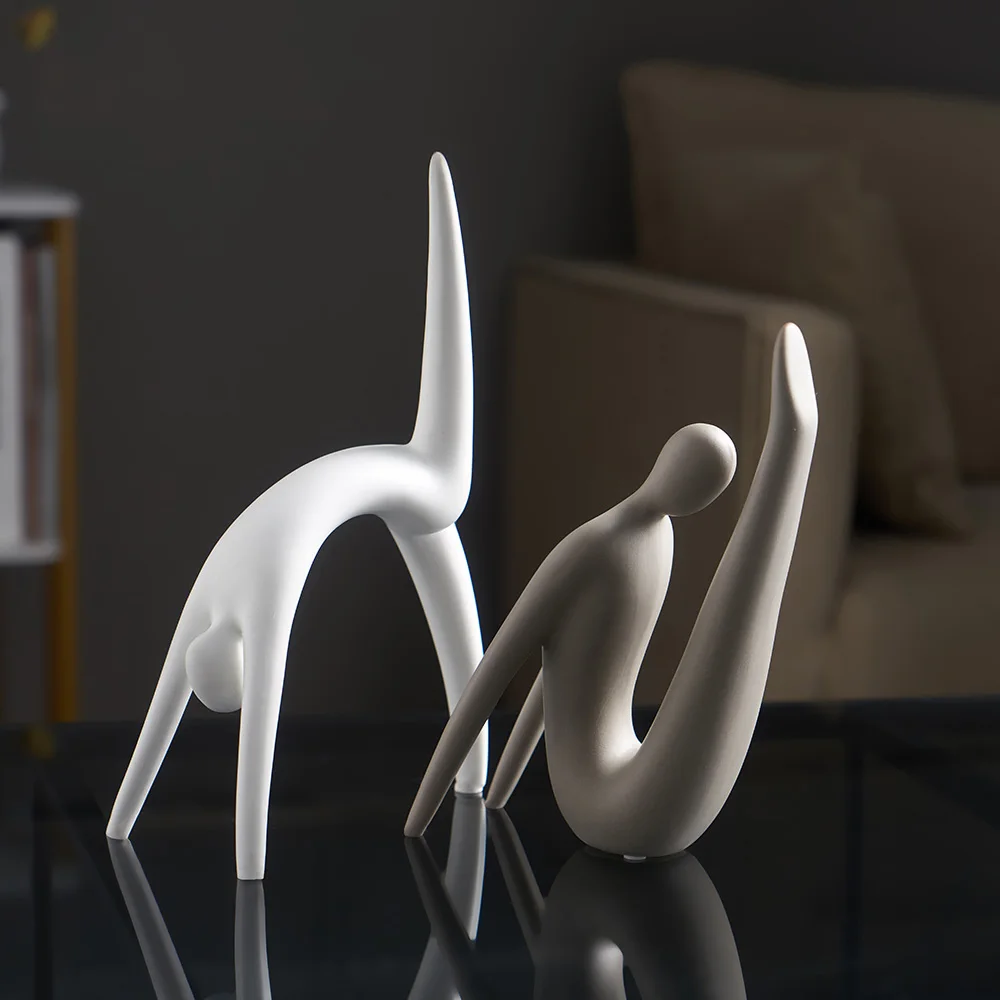 Скандинавская абстрактная смола керамические фигурки персонажей Спортивная