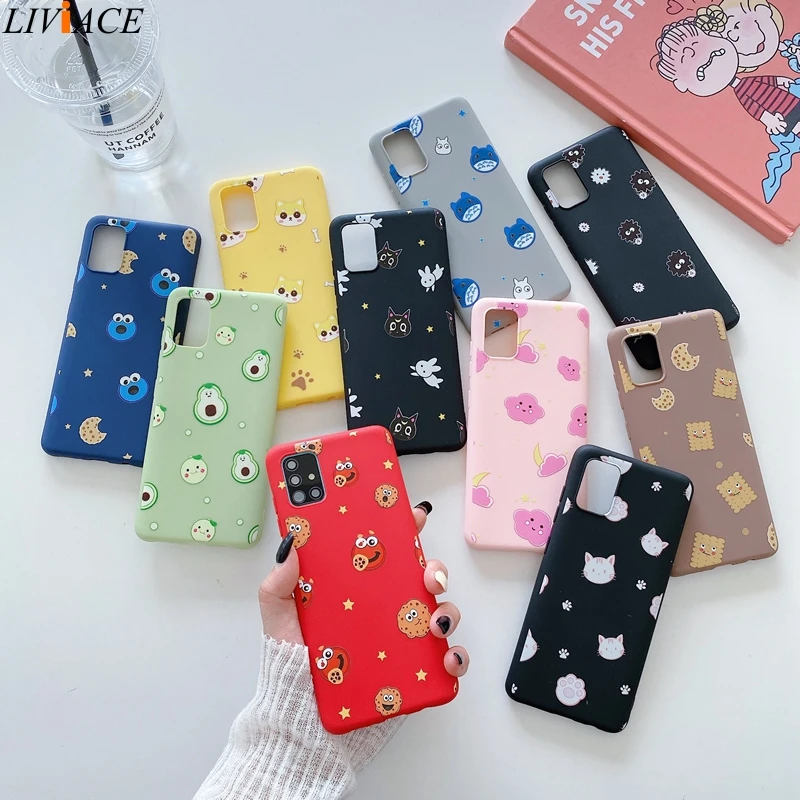 

Silicone Cute Cartoon Phone Case For Samsung Galaxy A51 A71 4G A52 A72 Anime Soft Fundas Back Cover on Galaxy A51 4G