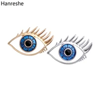 hanreshe medical eye brooch lapel pins badge jewelry gold silver metal classic enamel brooches for doctors and nurses gifts