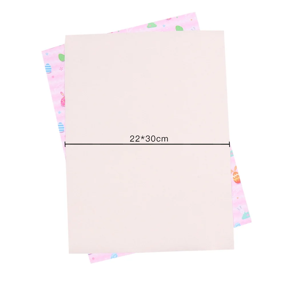 IBOWS 22*30 см, 1 шт., Пасхальная искусственная синтетическая кожа для рукоделия, ткань с принтом яиц, товары ручной работы, самодельные банты для волос, украшение для дома