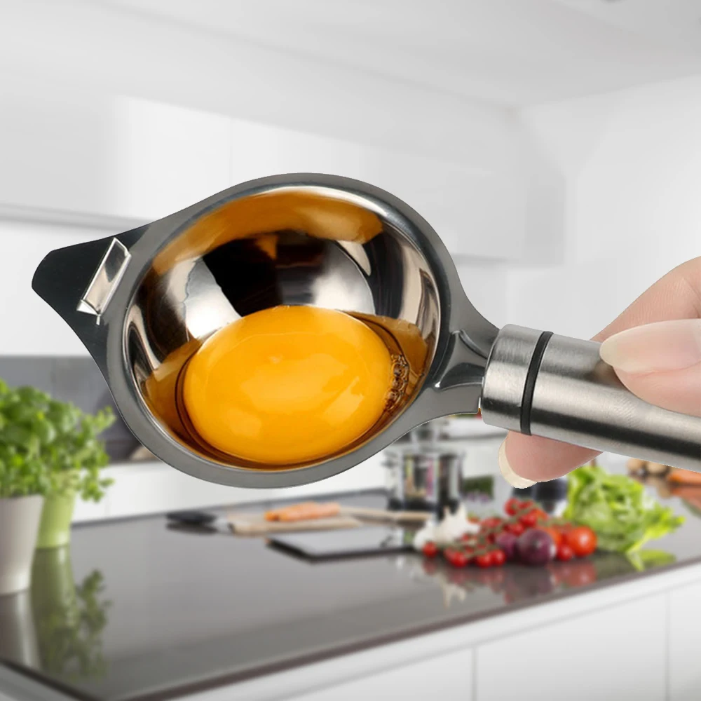 Яичный сепаратор Еда Класс Нержавеющая сталь яичный желток Белый фильтр можно