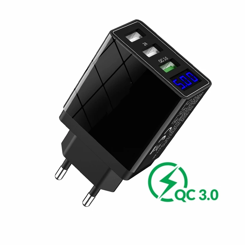 Быстрая зарядка 3 0 USB зарядное устройство 30 Вт QC3.0 для huawei Xiaomi EU вилка мобильного