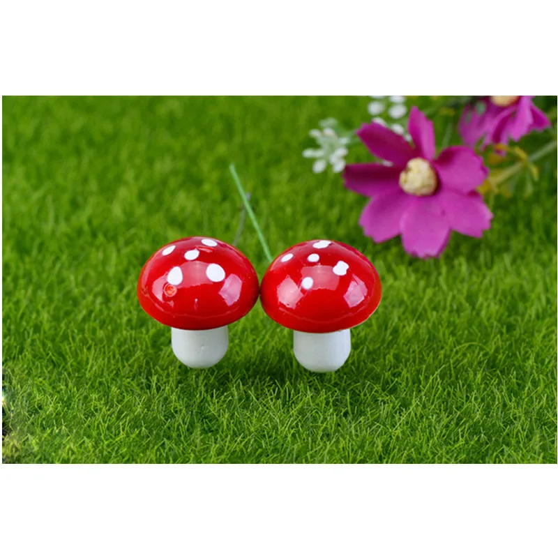 50 шт./компл. мини красный гриб декоративные украшения ремесла сада пунктирной