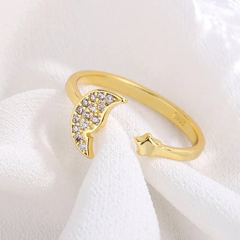 Горячая Распродажа маленькое открытое кольцо с инкрустированным цирконием в