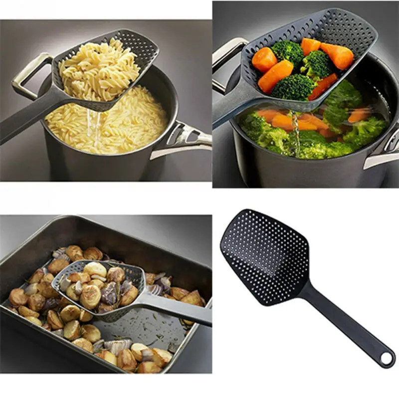 New No-stick Plastic Drain Shovel Strainers Water Leaking Ice Fishing Fence Colanders Kitchen Gadget Cooking Tool | Дом и сад